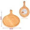 Kmt Style Tagliere piatto tondo 24cm in legno bamboo naturale antip...
