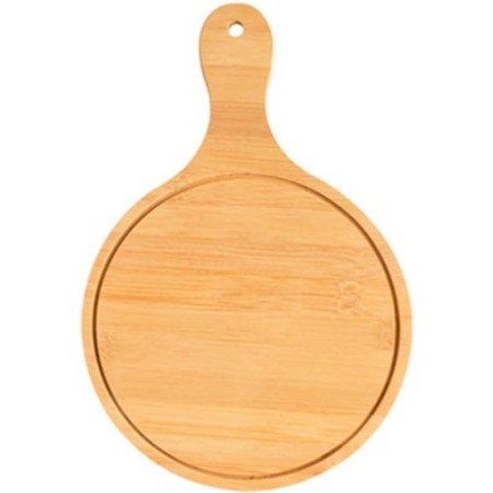 Tagliere piatto tondo 24cm in legno bamboo naturale antipasti salumi formaggio