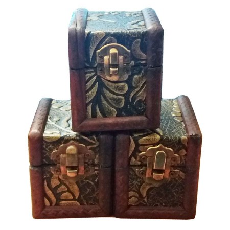 Bauli anticati fatti a mano legno scatole artigianali contenitori portagioie