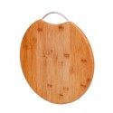 Tagliere piatto tondo 30 cm legno bamboo con manico antipasti salumi formaggio