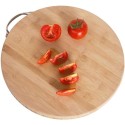 Tagliere piatto tondo 30 cm legno bamboo con manico antipasti salumi formaggio