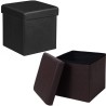 Kmt Style Pouf puff contenitore quadrato in PVC panca baule 38x38x3...