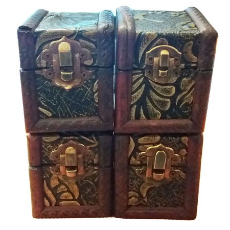 Bauli anticati fatti a mano legno scatole artigianali contenitori portagioie