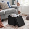 Kmt Style Pouf puff contenitore quadrato in PVC panca baule 38x38x3...