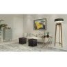 Kmt Style Pouf puff contenitore quadrato in PVC panca baule 38x38x3...