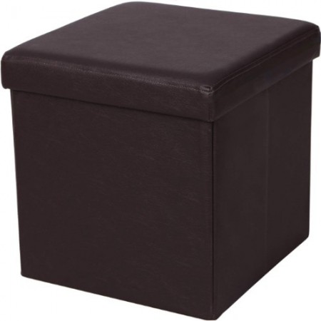 Pouf puff contenitore quadrato in PVC panca baule 31x31x31 cm sgabello seduta