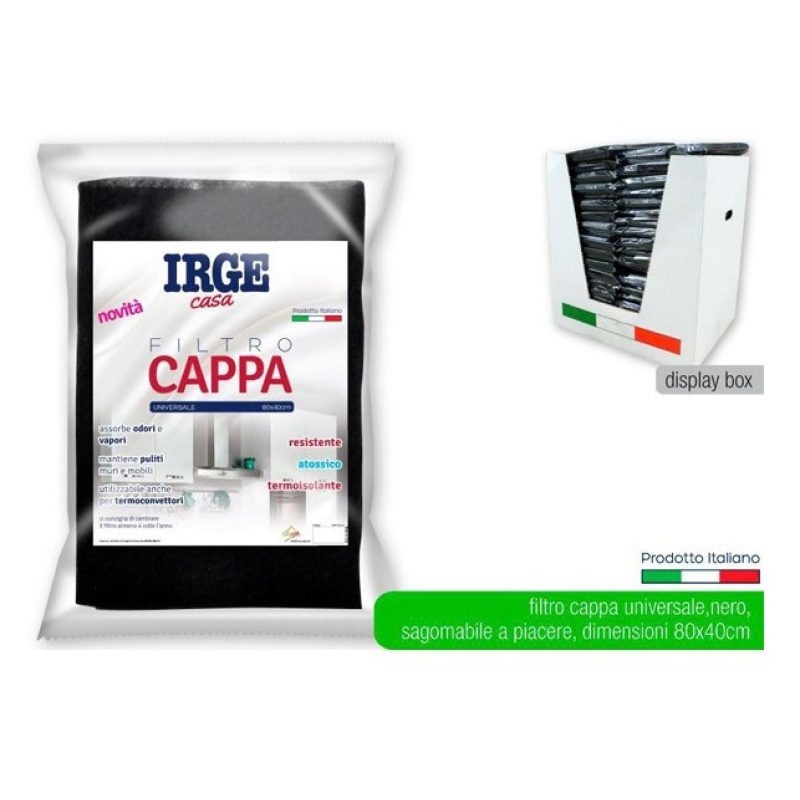Panno filtro cappa aspirante 3PZ cucina antigrasso 80x40cm universa...