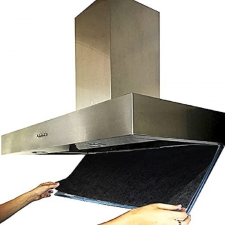 Panno filtro cappa aspirante 3PZ cucina antigrasso 80x40cm universale sagomabile