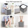 Kmt Style Pouf puff contenitore poggiapiedi seduta in TNT panca bau...