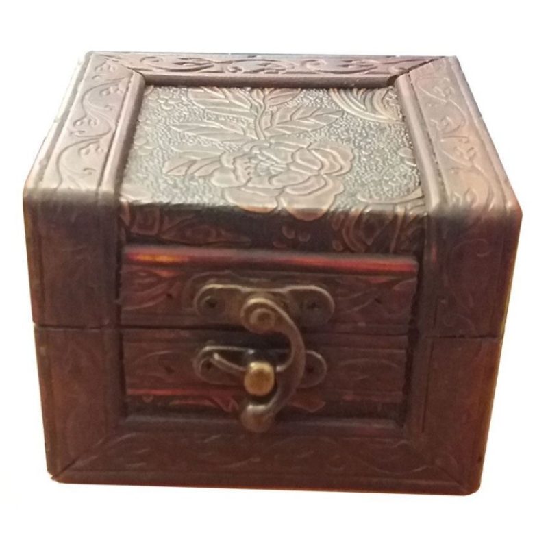 Bauli anticati fatti a mano legno scatole artigianali contenitori portagioie