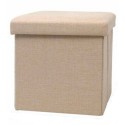 Pouf puff contenitore poggiapiedi seduta in TNT panca baule 38x38x38 cm sgabello
