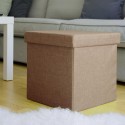 Pouf puff contenitore poggiapiedi in TNT seduta panca baule 31x31x31 cm sgabello