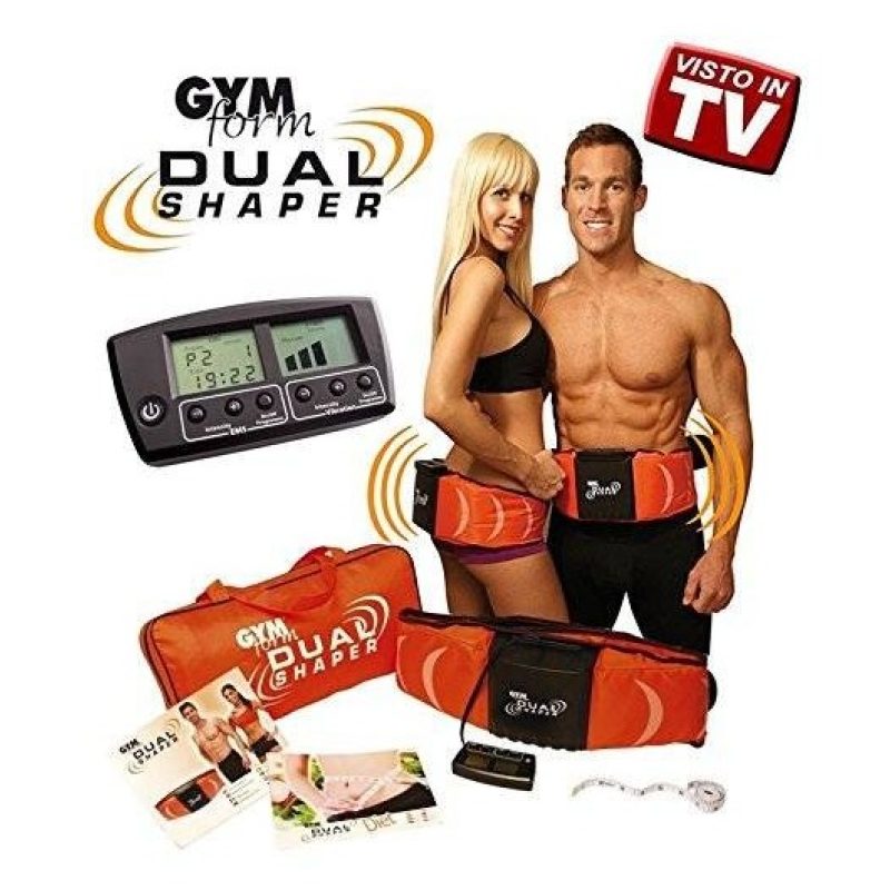 GYM FORM DUAL SHAPER CINTURA DIMAGRANTE MASSAGGIANTE RASSODANTE FASCIA SHAPER