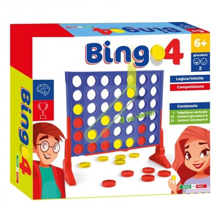 fai quattro in lineo gioco da tavolo società Bingo Giaquinto bambini 6 anni +