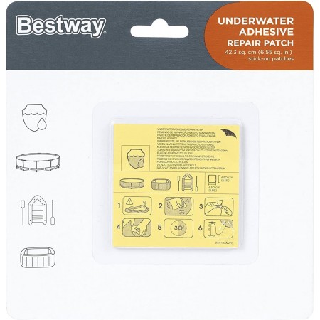 Kit Riparazione BESTWAY Piscina Sott'acqua 30 PZ Toppe Adesive Piscine Universale