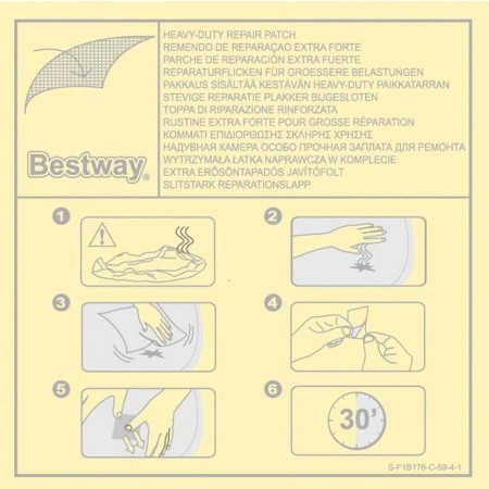 Kit riparazione per piscine BESTWAY 62068 Toppe veloce semplice piscina 30PZ