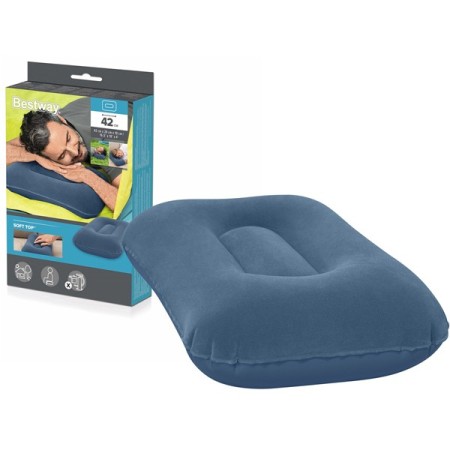 Cuscino Gonfiabile Campeggio Portatile Viaggio Velluto Mare Riposo 2pz Bestway