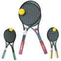 Set Tennis coppia racchetta pallina bambini adulti racchette colorate 2 players