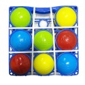 8 Bocce Piene + Valigetta Gioco Estate Spiaggia 8Cm Boccino Sport Made in Italy