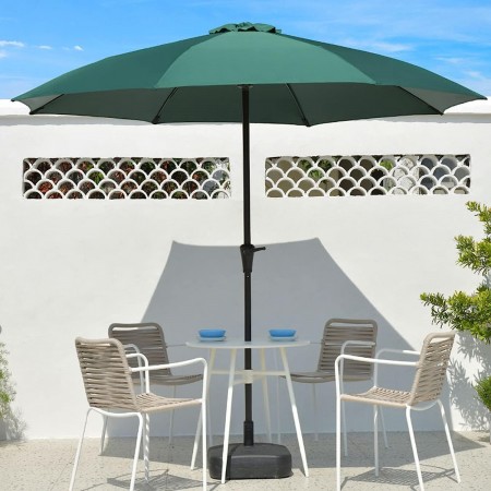 Ombrellone da Giardino con Apertura a Manovella Ø3M palo telo poliestere Esterno