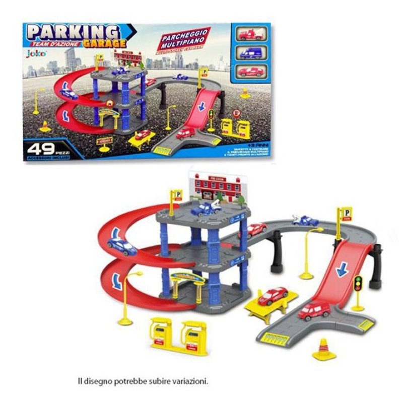 Joko Box Garage 3 piani set gioco garage pista macchine per bambini...