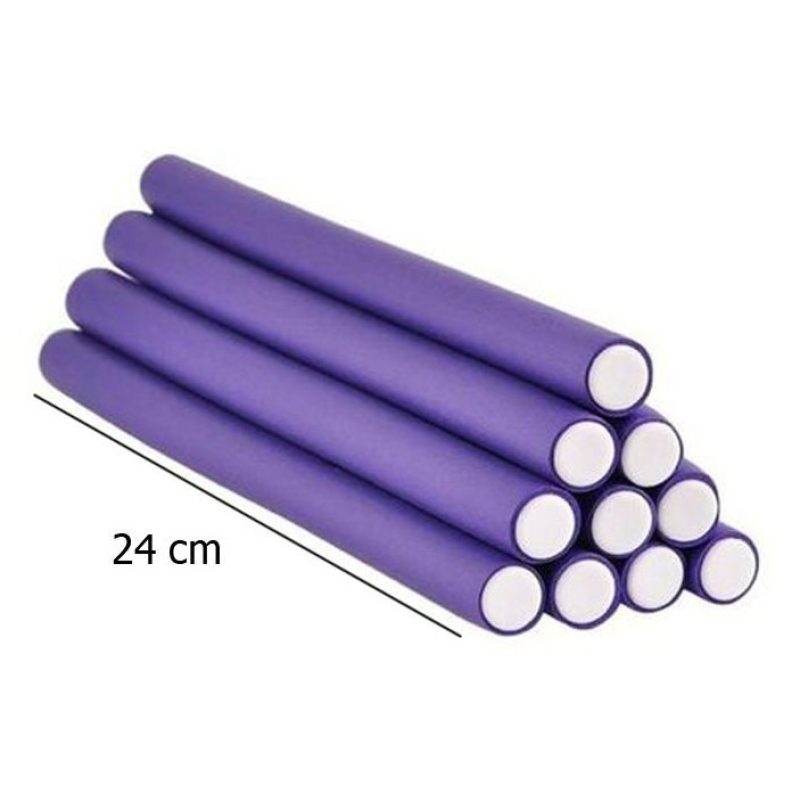 Set bigodini per capelli ricci flessibili in spugna colorati acconciatura mossi