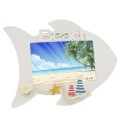 Cornice portafoto rettangolare tema mare decorativo pesce 20x25 cm-foto 10x15 cm