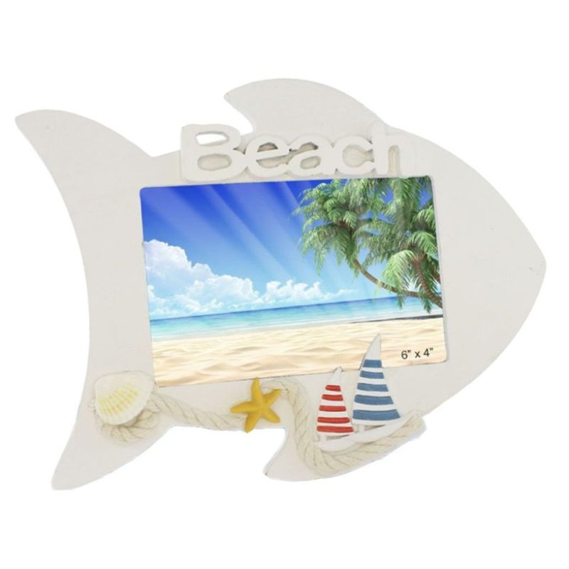 FGF Cornice portafoto rettangolare tema mare decorativo pesce 20x25...