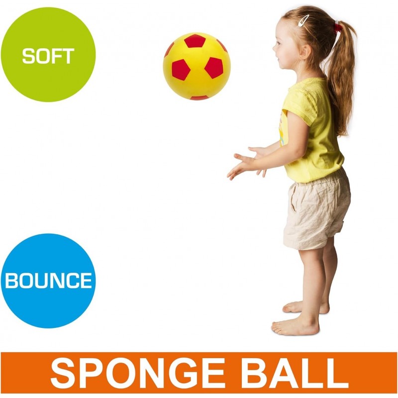 Mondo Palla In Spugna 20 Cm Giocare Pallone Morbido Bambini Diverti...