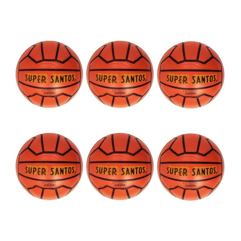 Pallone Mondo 6 Pz  Super Santos 23cm Calcio Divertimento Bambini Leggero BIO