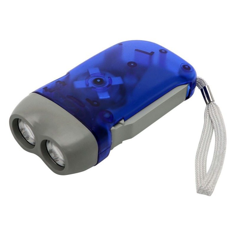 2x Lampadina torcia ricaricabile a mano leva led dinamo campeggio no batterie