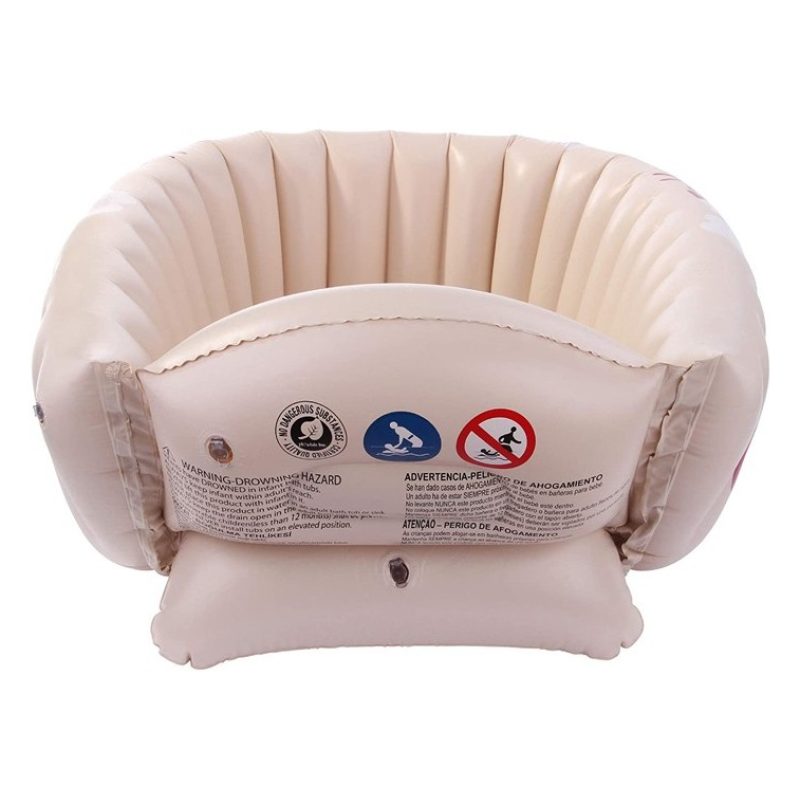 Vasca Tiny Tots per Bagnetto Gonfiabile beige 91x61x29 cm 0-12 mesi...