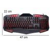 Tastiera gaming retroilluminata USB per mac e pc tasti volume keyboard