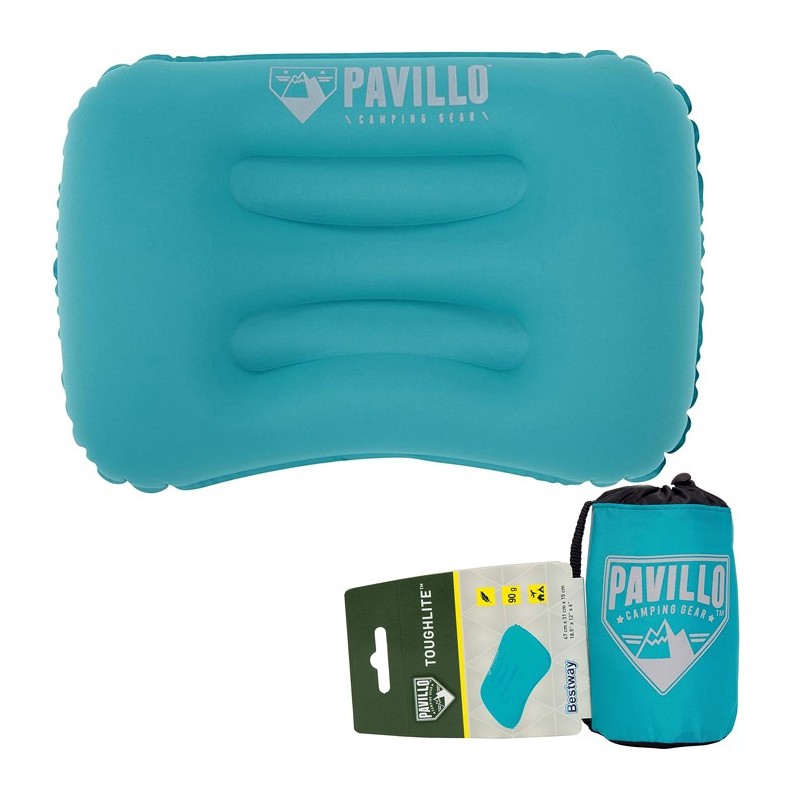 Bestway Cuscino gonfiabile floccato viaggio mare campeggio 47x31x15cm Pavillo