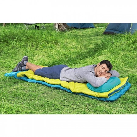 Bestway Cuscino gonfiabile floccato viaggio mare campeggio 47x31x15cm Pavillo