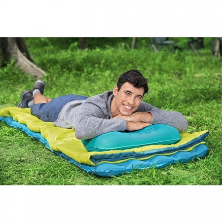 Bestway Cuscino gonfiabile floccato viaggio mare campeggio 47x31x15cm Pavillo