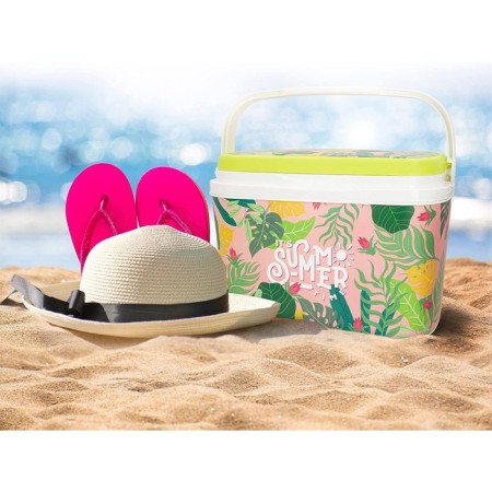 Frigo passivo in plastica antigraffio da 6lt portatile azzurro spiaggia outdoor 