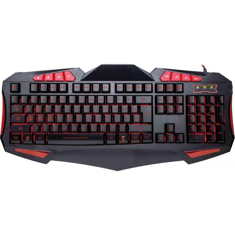 Tastiera gaming retroilluminata USB per mac e pc tasti volume keyboard