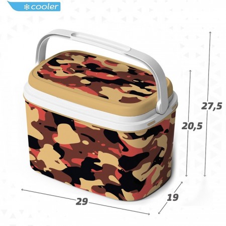 Frigo passivo frigorifero termico 6lt portatile in plastica rigido antigraffio