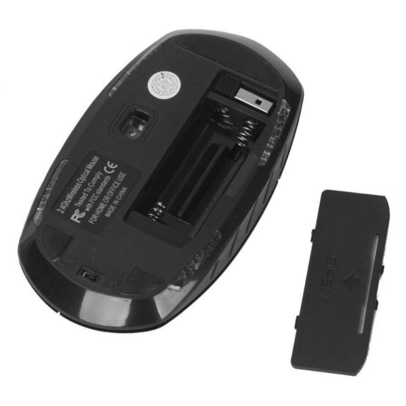 Tastiera wireless mouse senza fili ricevitore USB batterie copertura silicone