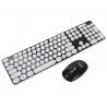 Tastiera wireless mouse senza fili ricevitore USB batterie copertura silicone