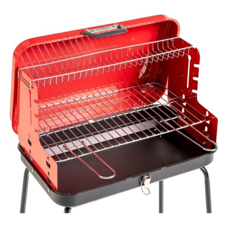 ENRICO COVERI Barbecue richiudibile a valigetta griglia in acciaio ...