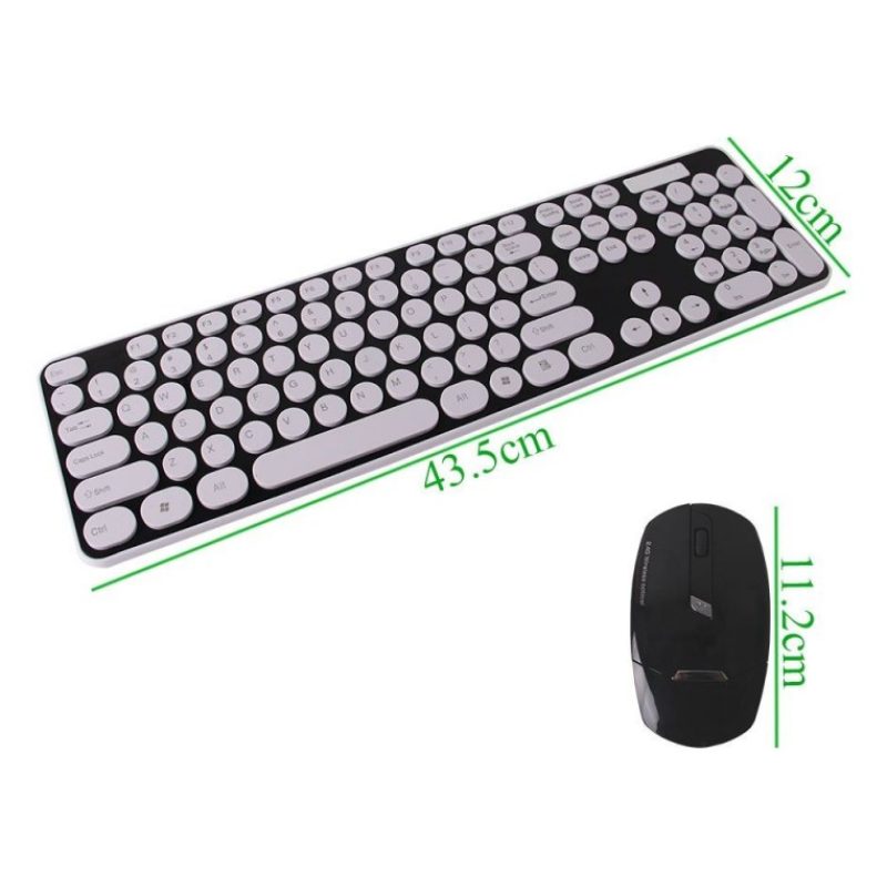 Tastiera wireless mouse senza fili ricevitore USB batterie copertura silicone