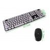 Tastiera wireless mouse senza fili ricevitore USB batterie copertura silicone
