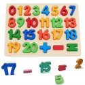 Gioco Educativo Bambini Numeri Puzzle 3d in Legno Colorato incastro giocattolo