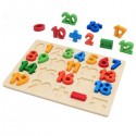 Gioco Educativo Bambini Numeri Puzzle 3d in Legno Colorato incastro giocattolo