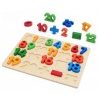 Hongu Gioco Educativo Bambini Numeri Puzzle 3d in Legno Colorato in...