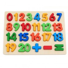 Gioco Educativo Bambini Numeri Puzzle 3d in Legno Colorato incastro giocattolo