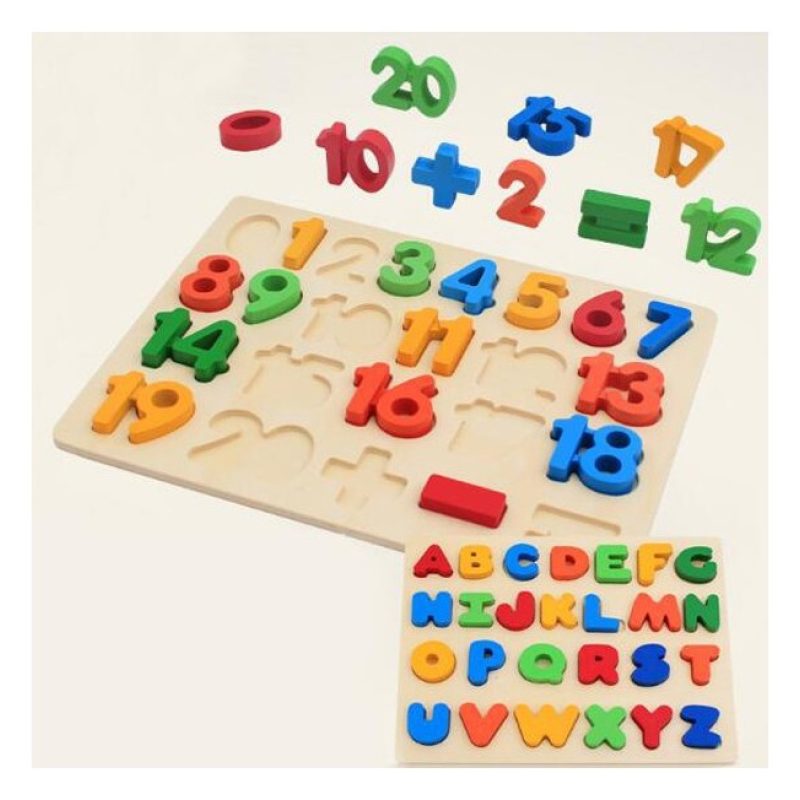 Hongu Gioco Educativo Bambini Numeri Puzzle 3d in Legno Colorato in...