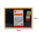 Lavagna con cornice in legno scrivibile con gessetti cancellino 44x33cm bambini